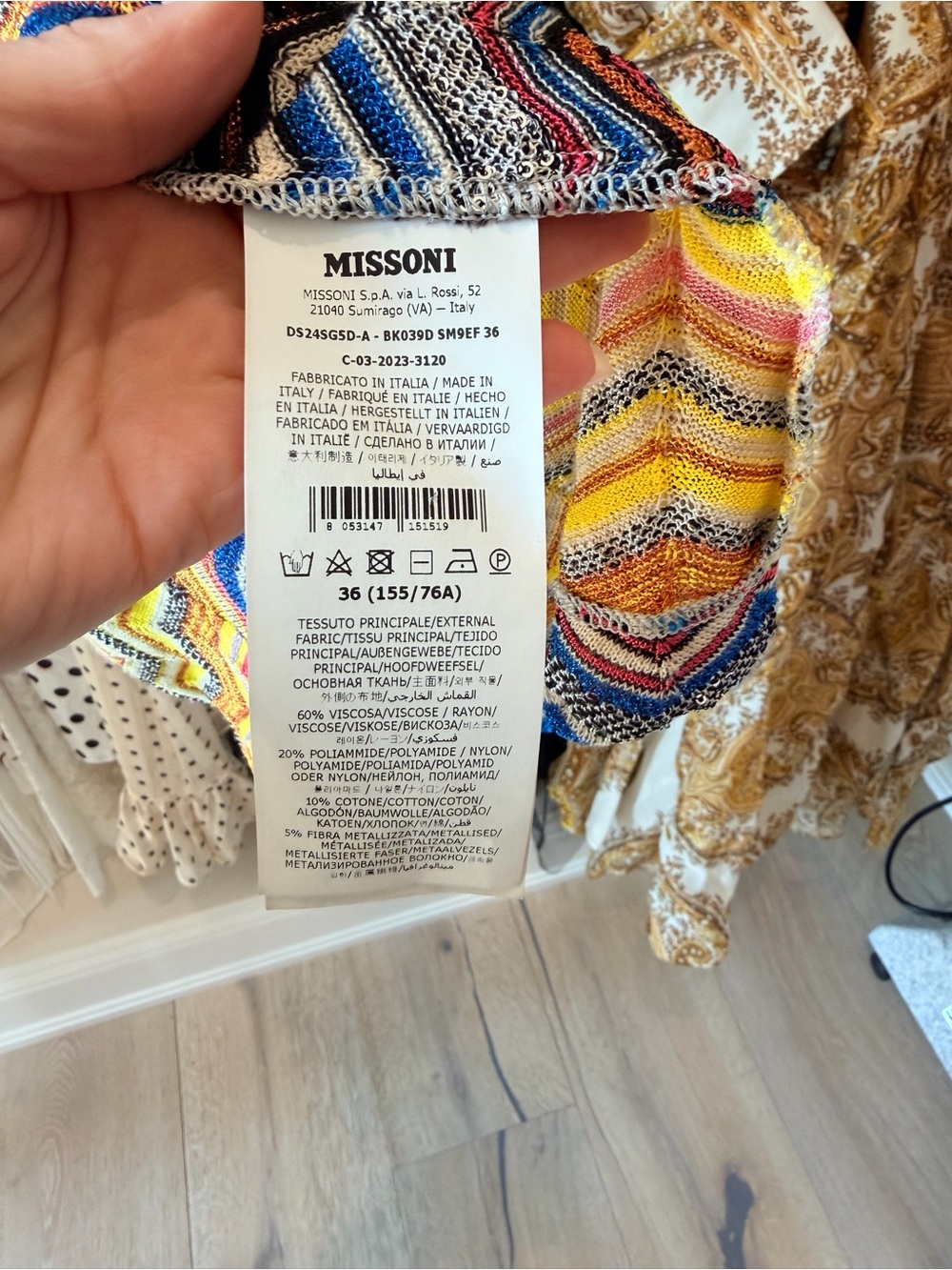 Missoni Multicolor Zigzag sequin Knit Dress - Picture 3 of 3
